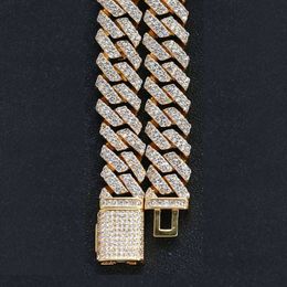 necklace moissanite chaîne Hip Hop haute qualité glacé lien cubain Moissanite diamant S Sterling Sier collier personnalisé bijoux de mode