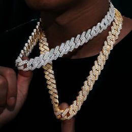 Collier moissanite designersier colliers en or rose glacé passe diamant testeur pendentif sterling vvs chaîne à maillons cubains