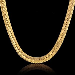 Collier Moissanite Hiphop chaîne en or pour hommes chaîne Hip Hop 8MM 14k or jaune bordure longue chaîne colliers bijoux pour hommes Colar Collier