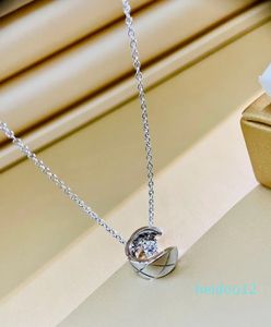 ketting maan diamant Nieuw in luxe fijne sieraden ketting voor dames hanger Gouden Hart Damesmode met verpakking