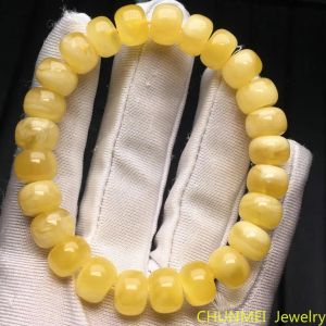 Collier naturel russe ambre et cire d'abeille, bracelet de perles en forme d'ancienne, bracelets à breloques pour femmes, bijoux à main, accessoire, bracelet en pierre d'ambre