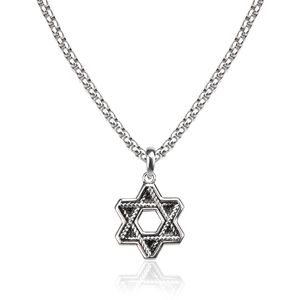 Collier pentagramme pendentif Hip Hop hommes et femmes Design rétro mode collier boîte chaîne