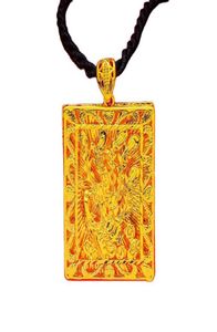 Collier Pur Copper Goldplé Bijoux Vietnam Imitation de sable ancien Dragon Pendant1753396