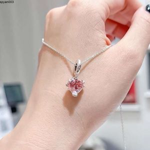 Collier argent rose doux haute chaîne jour boîte charmes collier concepteur pour les femmes
