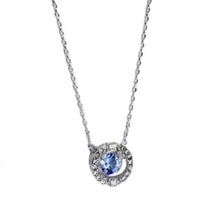 Collier Swarovski de créateur de luxe pour femmes, collier de danse, cœur brillant, couleur cristal, cadeaux pour femmes