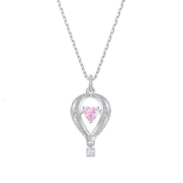 Collier Swarovski Designer Luxe Mode Femmes Utilisant Haute Édition Love Dream Hot Air Balloon Dance Element Crystal Parfait pour les Filles Cadeaux de Vacances