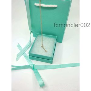 Ketting t sterling zilver v goud materiaal mode veelzijdig eenvoudige temperament liefde sleutel hanger ketting 5cm8