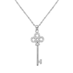 Ketting Tiffanyes Designer Luxe Mode Dames 925 zilver sterling zilver T Home Sleutelketting Dames Koude Wind Sleutelbeenketting Hanger Korte Truiketting