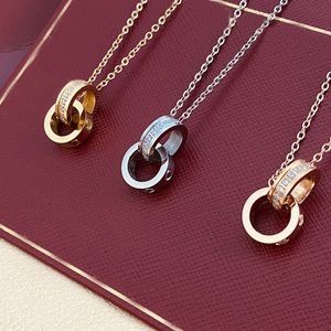 Ketting dames roestvrijstalen paar hanger sieraden in de nek Valentijnsdag cadeau voor vriendin accessoires Beste kwaliteit