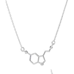 Colliers 1 Chimique Molecar Structure Pendentif Collier Forma 5ht Géométrique Exquise Infirmière Simple Chanceux Femme Mère Men039s Dhws8