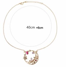 Kettingen 10 pc's/kavel mode -sieraden accessoires metalen kaart Captor Moon ketting