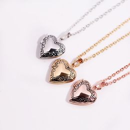 Colliers 12 pcs/lot boîte photo pendentif collier pour femmes bijoux en forme de coeur