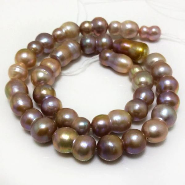 Colliers 16 pouces 1320mm naturel lavande cacahuète en forme de perle baroque brin en vrac