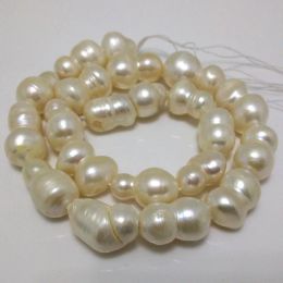 Colliers 16 pouces 1320 mm Naturel Baroque en forme d'arachide Baroque Perle en vrac