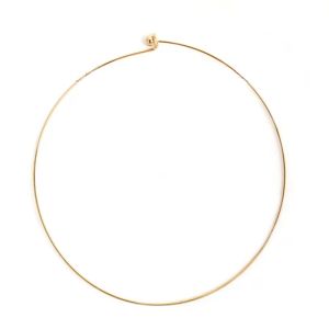 Kettingen 1 st roestvrij staal Diy kraag choker ketting goudkleurronde met afneembare bal end cap handgemaakte vrouwen ketting sieraden