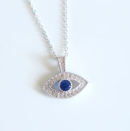 Colliers 2018 Nouvelle arrivée 925 STERLING Silver Evil Eye Colliers Silver Blue Eyes Bijoux Simple Womens Girls
