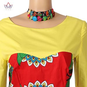 Colliers 2022 dernière conception Double couches bouton collier ras du cou tissu de coton africain bijoux faits à la main Collares pour les femmes BRW WYS24