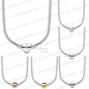 Colliers 2024 Colliers en argent Femmes Original DIY Pandoras Moments Snake Collier Fashion Clavicle Chains Gift