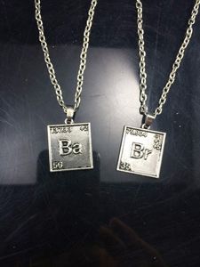 Colliers 20 paires/lot gros bijoux de mode charme Vintage Breaking Bad Br Ba symbole chimique colliers