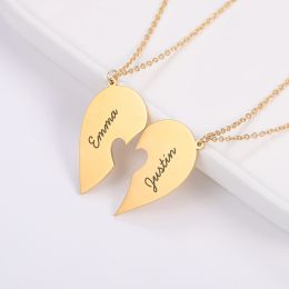 Colliers 2 pcs personnalisé couples porte-clés saint valentin anniversaire cadeau petit ami petite amie coeur porte-clés homme femmes porte-clés cadeaux d'amour