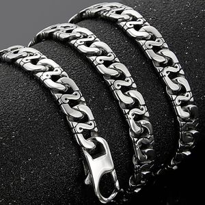 Colliers 9 mm Bracelets de chaîne en acier inoxydable à la main