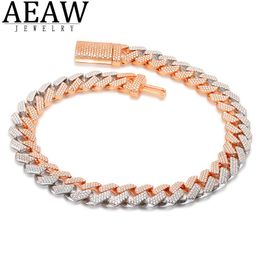 Kettingen AEAW Miami Cubaanse Link Chain Choker Ketting Sterling Zilver 925 Meer dan 18mm Volledig Moisanite Hip Hop Sieraden