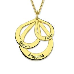 Colliers Amxiu personnalisé en acier inoxydable pendentif collier graver huit noms collier ras du cou bijoux pour femmes mère cadeaux d'anniversaire