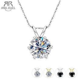 Colliers Anujewel 1ct 3ct 5ct D couleur Moissanite diamant de qualité supérieure plaqué or pendentif collier bijoux fins cadeaux en gros