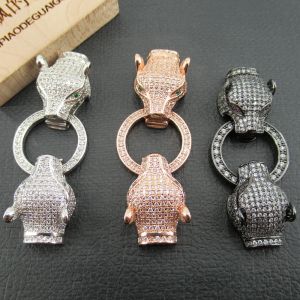 Kettingen APDGG 1PC 15x55m Zirkonia Pave Sieraden Bevindingen Dierensluitingen Voor Parelarmbanden Kettingen Maken DIY Ambachtelijke Accessoires