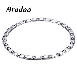 Colliers ARADOO titane acier amour santé collier mode léger luxe polyvalent Germanium santé collier dames collier