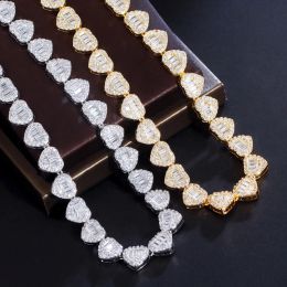 Colliers beaaqueen couleurs argentées bijoux plaqués dorés pour femmes mariage brillant cubic zirconi pave chaîne cardiaque couchers colliers n020
