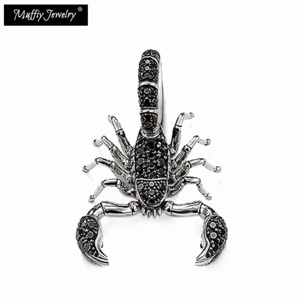 Colliers Black Scorpion Pendant Fit Collier Europe Style Rebel Fashion Bon Jewerly For Men Women Bijoux cadeau en 925 Sterling Silver