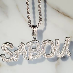 Kettingen blingbling aangepaste naamplaatje ketting, hete populaire herenjuwelen, gepersonaliseerd verjaardagscadeau voor jongens, kerstcadeaus, naam ketting