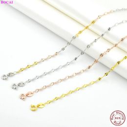 Colliers BOCAI véritable argent Sterling S925 collier pour femmes Thai argent mode toutes les étoiles Clavcle couleur cou chaîne Saint Valentin cadeau