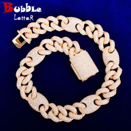 Colliers bulle lettre Miami chaîne cubaine plaqué or véritable, bijoux Hip Hop pour hommes, collier de noël, articles de livraison gratuite