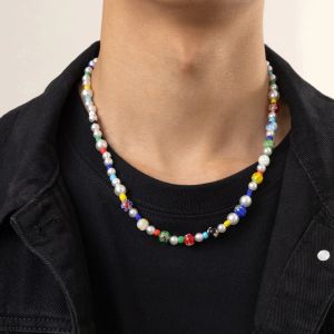Colliers CCB et imitation Perles de perle Collier couloir des hommes à la mode Collier de chaîne de perles 2023 Bijoux de mode sur le cou Accessoires Mâle