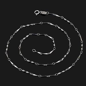 Kettingen Kettingen Koper Verzilverd Ketting Verzilverd Twist Ketting Hoekketting 18 45cm Verzilverd Ketting