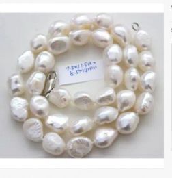 Colliers Classic 910 mm en mer du Sud Collier de perle blanc baroque naturel 18 pouces