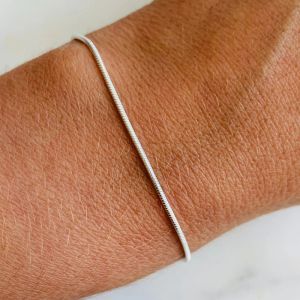 Kettingen klassieke paren mannen vrouwen goud kleur armbanden voor vrouwen roestvrij staal dunne slangenketen ketting kreeft clasp snap knoop sieraden