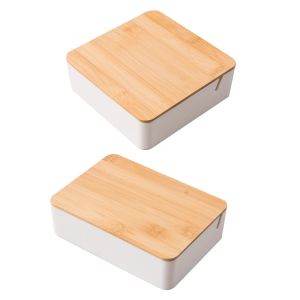 Caja de almacenamiento de cosméticos para collares con tapa de madera, organizador de espejo, estuche de maquillaje para joyería, anillos, collares, compartimento para pendientes