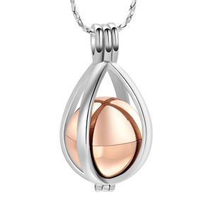 Kettingen Crematie Sieraden Teardrop Urn Ketting voor As met Holle Bal Gedenkteken Medaillon Hanger Urn Jar Aandenken Sieraden voor Mens