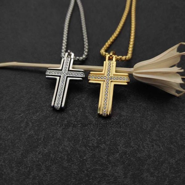 Colliers Cross Pendants Luxury Choker Fashion Gold Collier Collier Collier Chaîne Anchor Chaîne de Chaîne de haute qualité Exquisite Premium AWS2