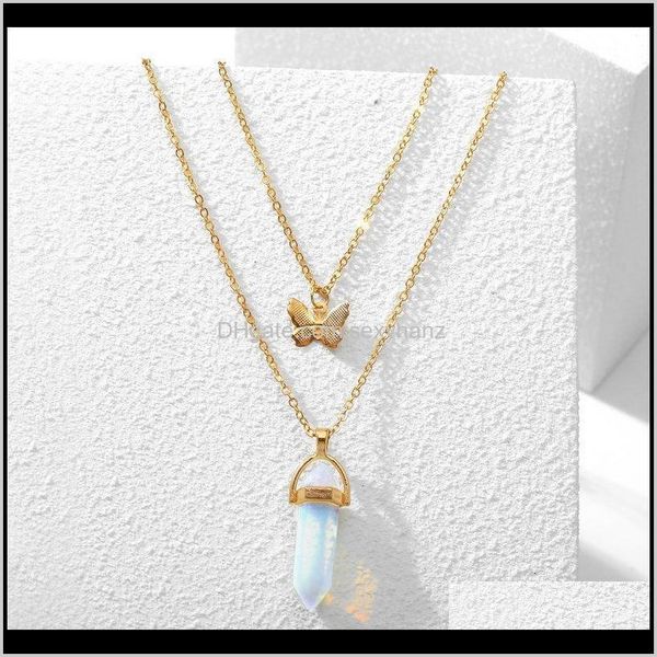 Colliers Crystal Stone Gold Chaînes Papillon Pendentif Multi Couche Collier Sautoirs Femmes Bijoux De Mode Will Et Sandy Ywj5P Jvrwu