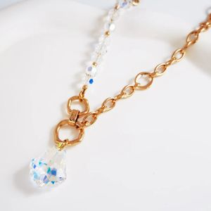 Kettingen kristallen van Oostenrijk vrouwen ketting voor Valentijnsdag geschenken topkwaliteit gouden kleur kraag kettingen sieraden meisjes accessoires