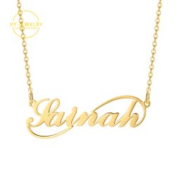 Colliers Personnalisez le nom de nom pour les femmes infinie Loop Nom Collier personnalisé Gold Innewless Steel Nom Pendant Jewelry Choker Cadeau