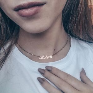 Kettingen aangepaste naam ketting kroon hart oud Engels gepersonaliseerde roestvrijstalen letter choker hangers kettingen naamplaat geschenken