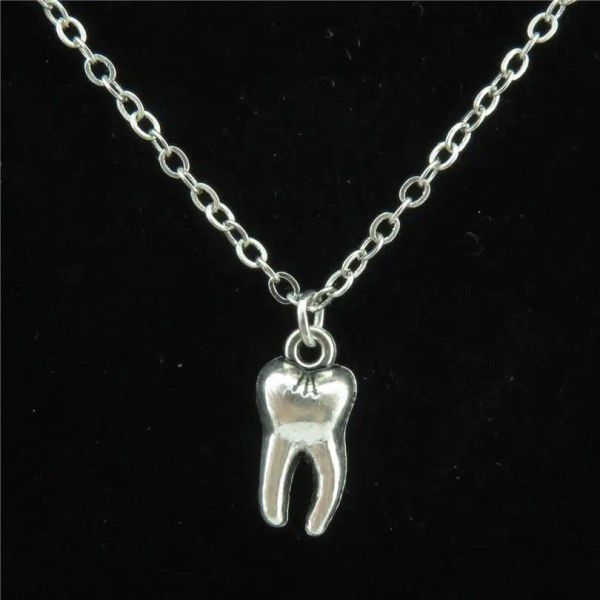 Collares lindos dentisit medicamento dientes dientes colgante colgante de collar de cadena larga collares de regalos de médico suministros de joyería