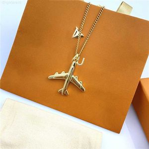 Ketters Designer Airplane Alphabet 925 Silver Pendant Necklace Korte versie van luxe sieraden voor vrouwen