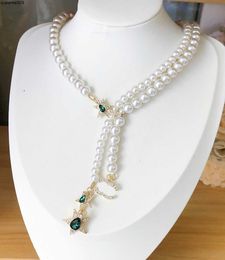 Halsketten Designer-Halskette für Kette, modisch, für Damen, Buchstabe, Statement, Hochzeit, Perlenschmuck, Kupferlegierung