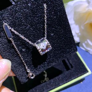 designer sieraden klaver ketting diamant set zilveren hanger voor dames lange ketting sieraden bruiloft partij sieraden medaillon ketting
